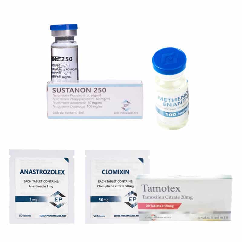 Trockenmuskelpackung (Injektion) Sustanon + Primobolan + PCT (8 Wochen) Euro Apotheken