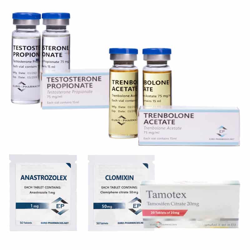 Trockenes Masseaufbau-Paket Testosteronpropionat + Trenbolonacetat + PCT (6 Wochen) Euro Pharmacies