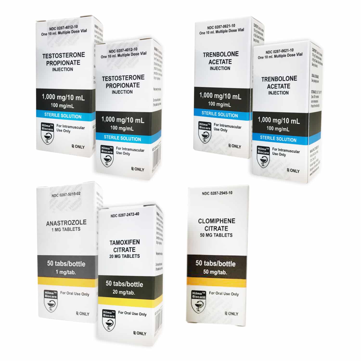 PACK MAGERE MUSKELMASSE TESTOSTERON PROPIONAT + TRENBOLON ACETAT + PCT (6 Wochen) Hilma