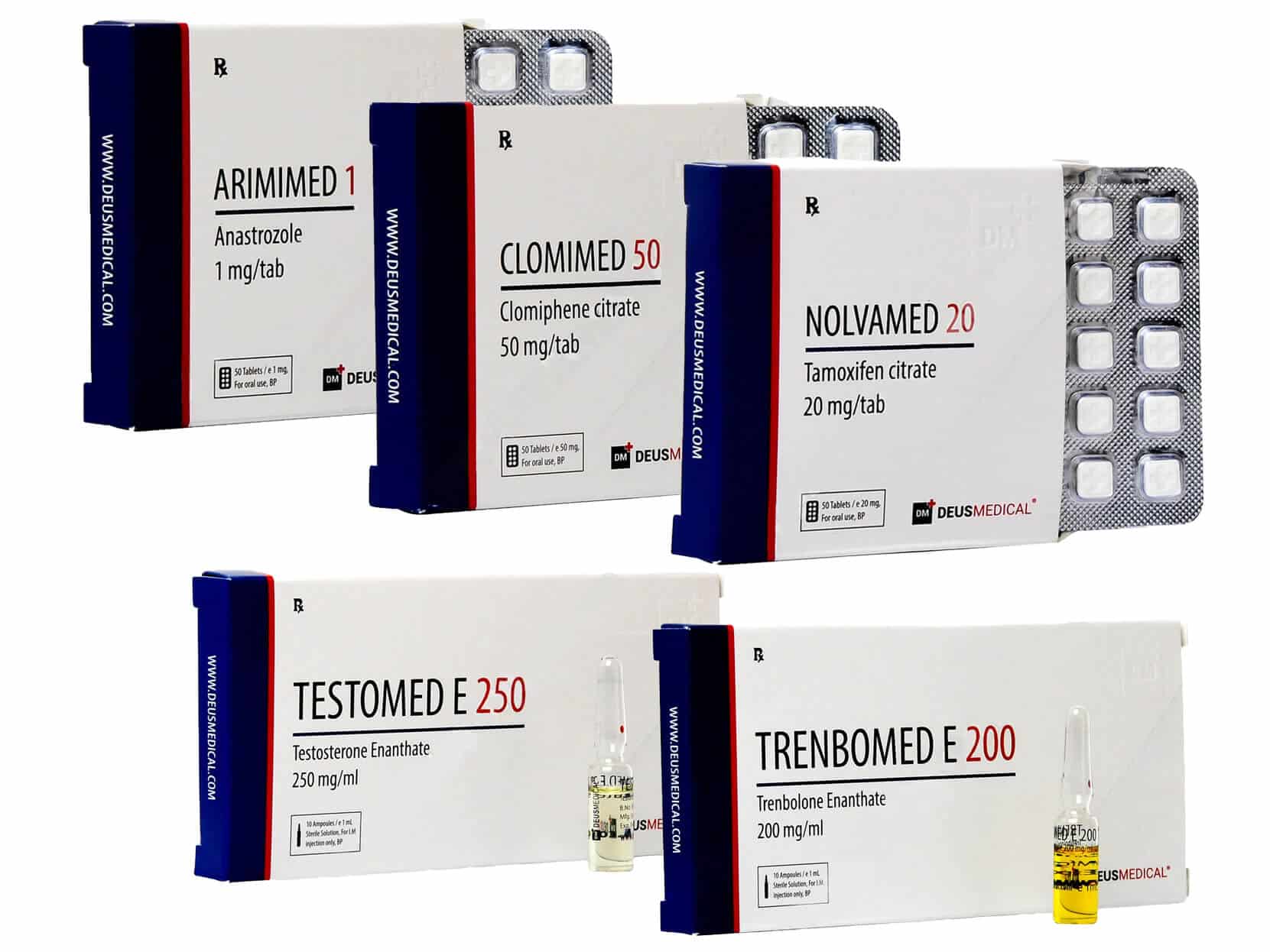 1 Packung für fettfreien Muskelaufbau (Testosteron Enanthate, Trenbolon Enanthate, 10 Wochen, Deus Medical)