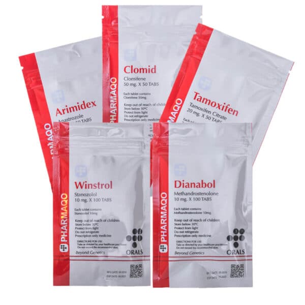 4er-Packung Trockenmassezuwachs, oral, 4 Wochen, Dianabol, Winstrol, Schutzmaßnahmen, PCT, Pharmaqo Labs, 600 x 600 mg