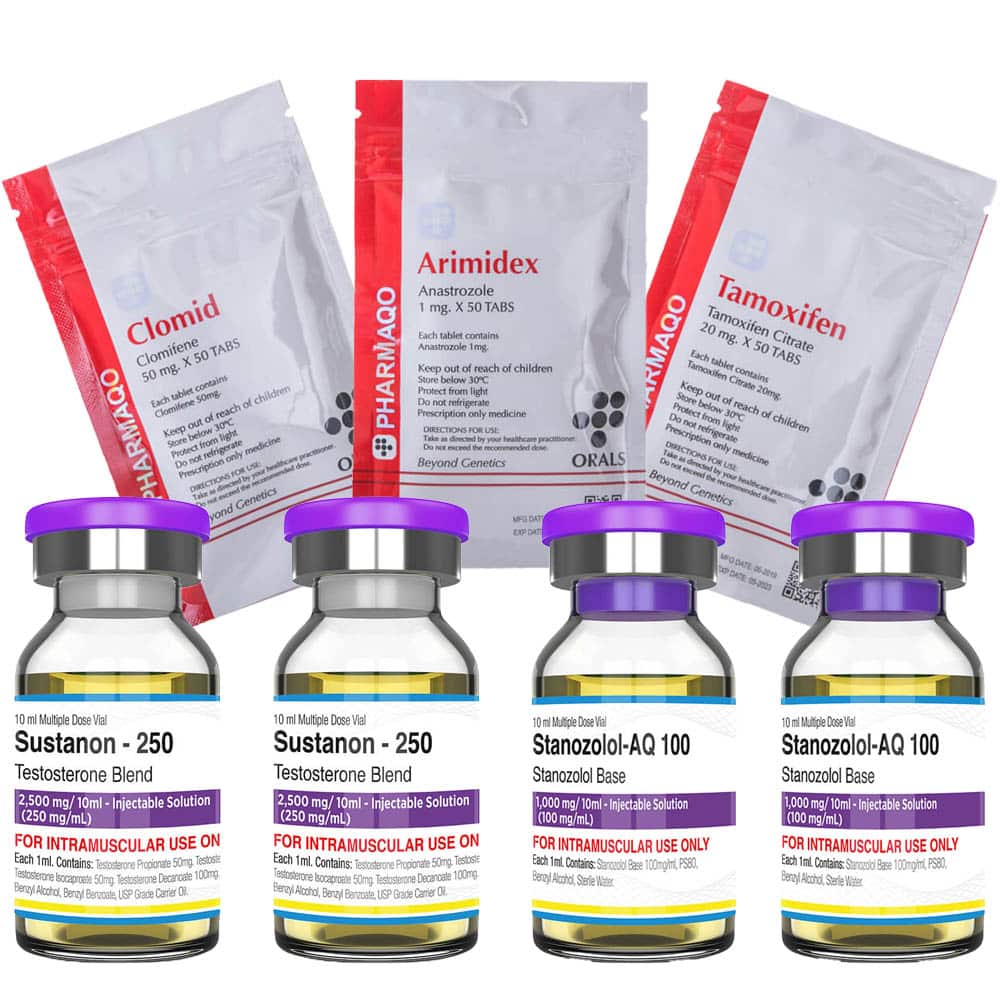 Muskelaufbau-Paket INJECT Sustanon Stanozolol 8 Wochen Pharmaqo Labs