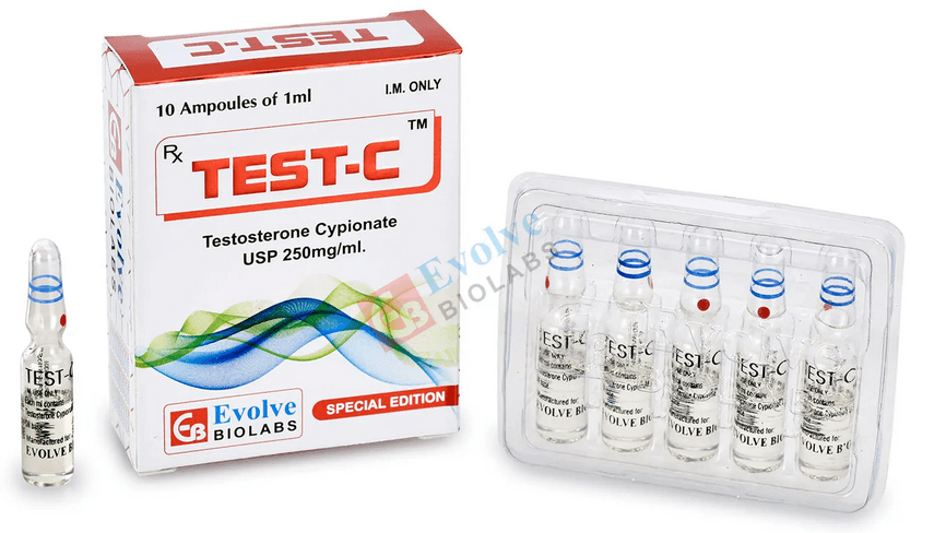 Testosteron Cypionat 250 mg/ml (10 x 1 ml Ampullen) - Evolve Biolabs