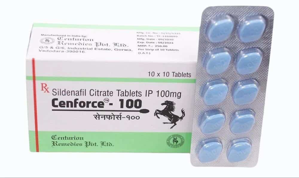 Cenforce 100 mg (Sildenafilcitrat 100 mg) (100 Tabletten) - CENTURION