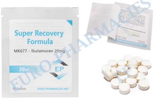 Super Recovery (Ibutamoren MK677) 20 mg Tabletten, 50 Stück, erhältlich bei Euro Pharmacies EU