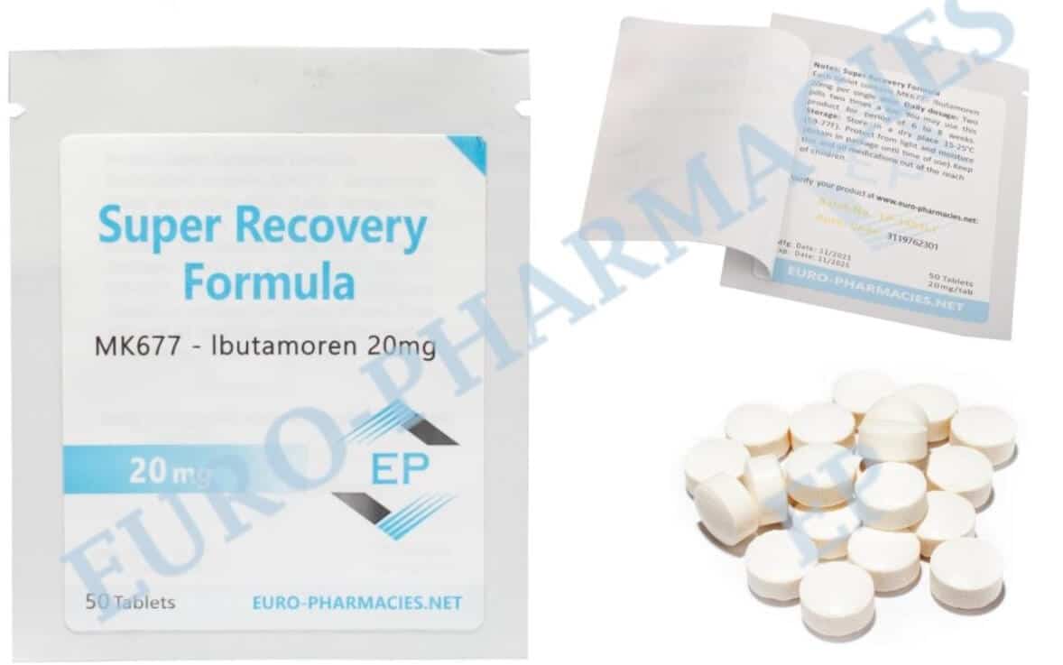 Super Recovery (Ibutamoren MK677) 20 mg Tabletten, 50 Stück, erhältlich bei Euro Pharmacies EU