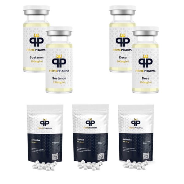 LEVEL II (INJEKT) Mass Gain Pack: SUSTANON + DECA + PCT (8 Wochen) PRIME PHARMA