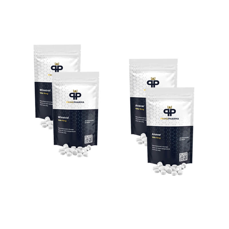 Paket zum Aufbau fettfreier Muskelmasse: Anavar + Winstrol orale Steroide (6 Wochen) PRIME PHARMA