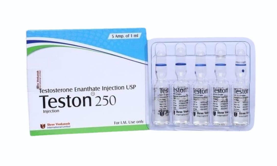 TESTON – Testosteron Enantat 250 mg/ml (5 Ampullen à 1 ml) – Shree Venkatesh