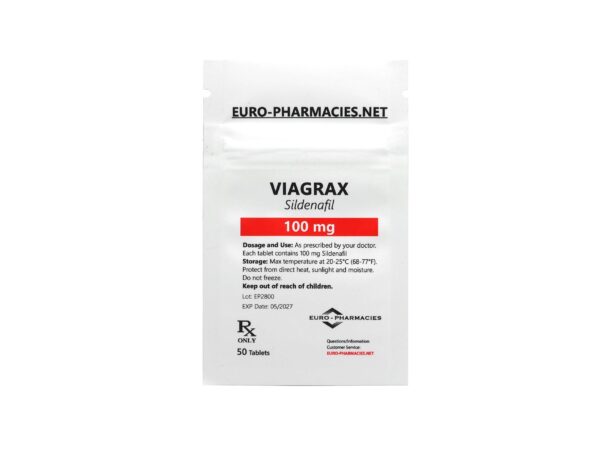 Europharmacies verpackt Viagrax (Sildenafil)