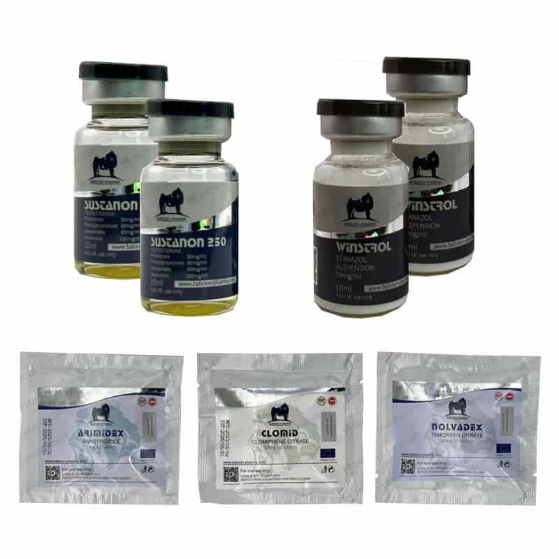 LEVEL II Lean Mass Gain Pack (INJEKTION) SUSTANON + WINSTROL + SCHUTZ + PCT (8 Wochen) Baboon Pharma