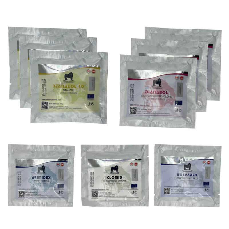 Paket zum Aufbau fettfreier Muskelmasse: Orale Steroide Dianabol und Winstrol, 8 Wochen, Baboon Pharma