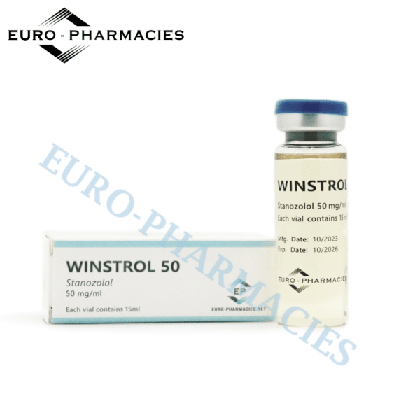 Winstrol 50 (50 mg/ml, 15 ml Ampulle), erhältlich in Euro-Apotheken in den USA.