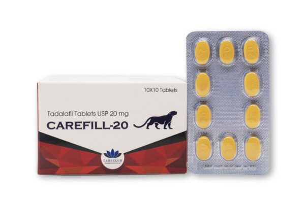 Carefill 20 mg Tadalafil, 100 Tabletten, erhältlich in der EU-Apotheke