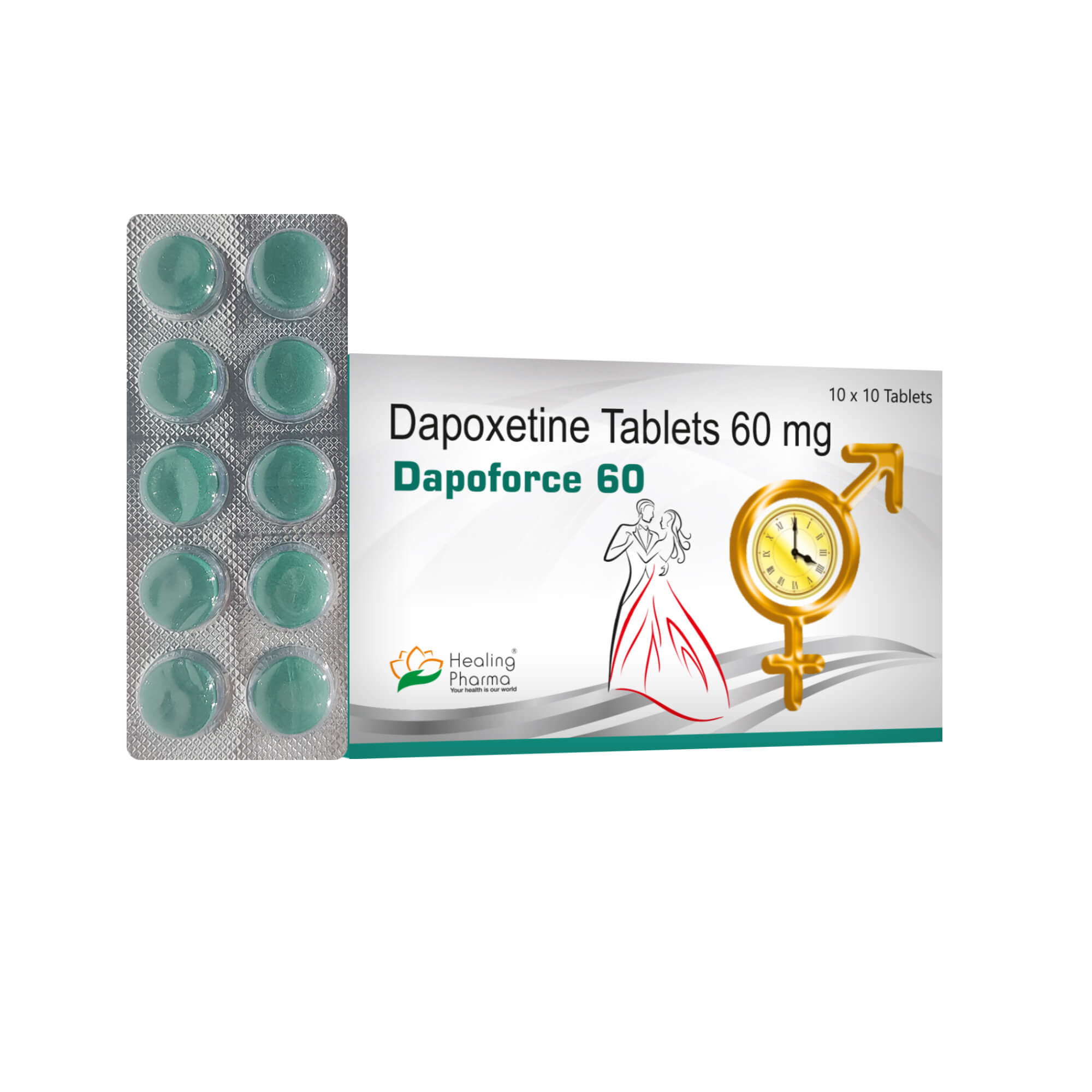 Dapoforce 60 mg Dapoxetin, 100 Tabletten, erhältlich in der EU-Apotheke