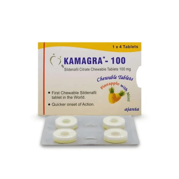 Kamagra 100 Ananas und Minze Sildenafil Citrat CT 1×4 Apotheke EU