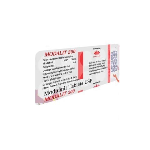 Modalit 200 mg Modafinil Tabletten USP 100 Tabletten Apotheke EU