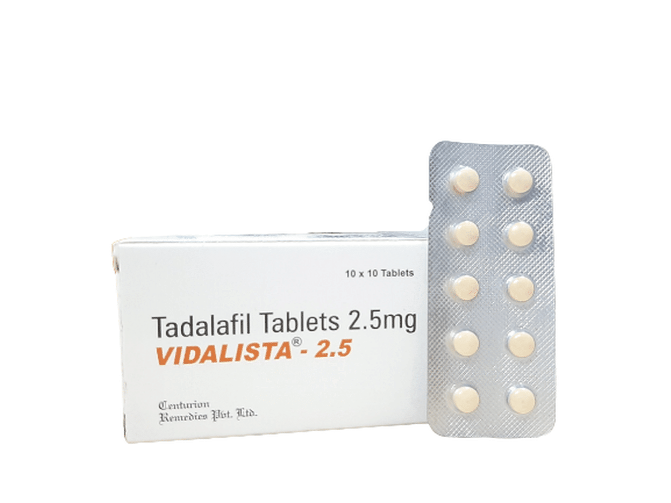 Vidalista 2,5 mg Tadalafil Tabletten, 100 Tabletten, erhältlich in der EU-Apotheke