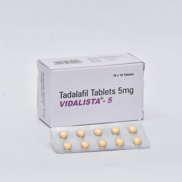 Vidalista 5 mg Tadalafil Tabletten, 100 Stück, erhältlich in der EU-Apotheke