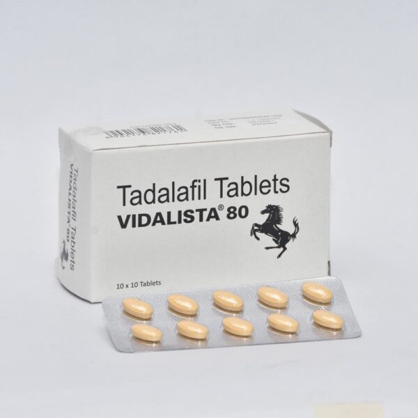 Vidalista 80 mg Tadalafil Tabletten, 100 Tabletten, erhältlich in der EU-Apotheke