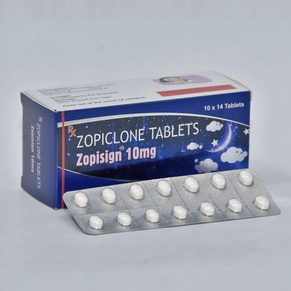 Zopiclon 10 mg, 100 Tabletten, erhältlich in der EU-Apotheke.