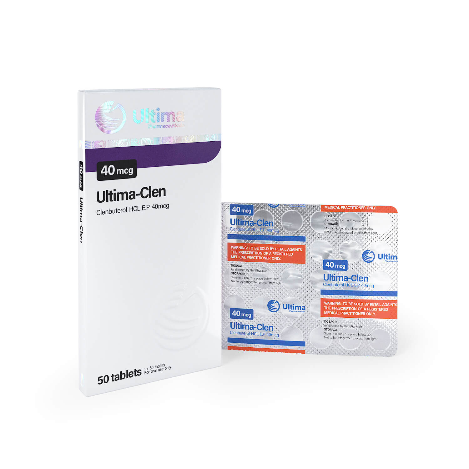 Ultima Clenbuterol 50 Tabletten à 40 mcg