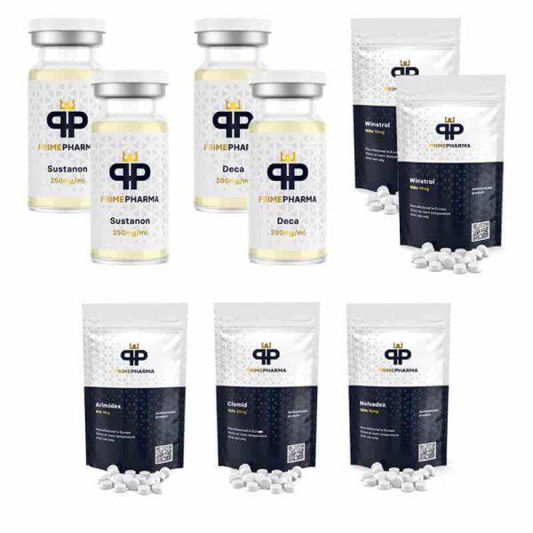 Muskelaufbau-Packung ORAL INJEKTION 8 Wochen Sustanon Deca Winstrol Prime Pharma