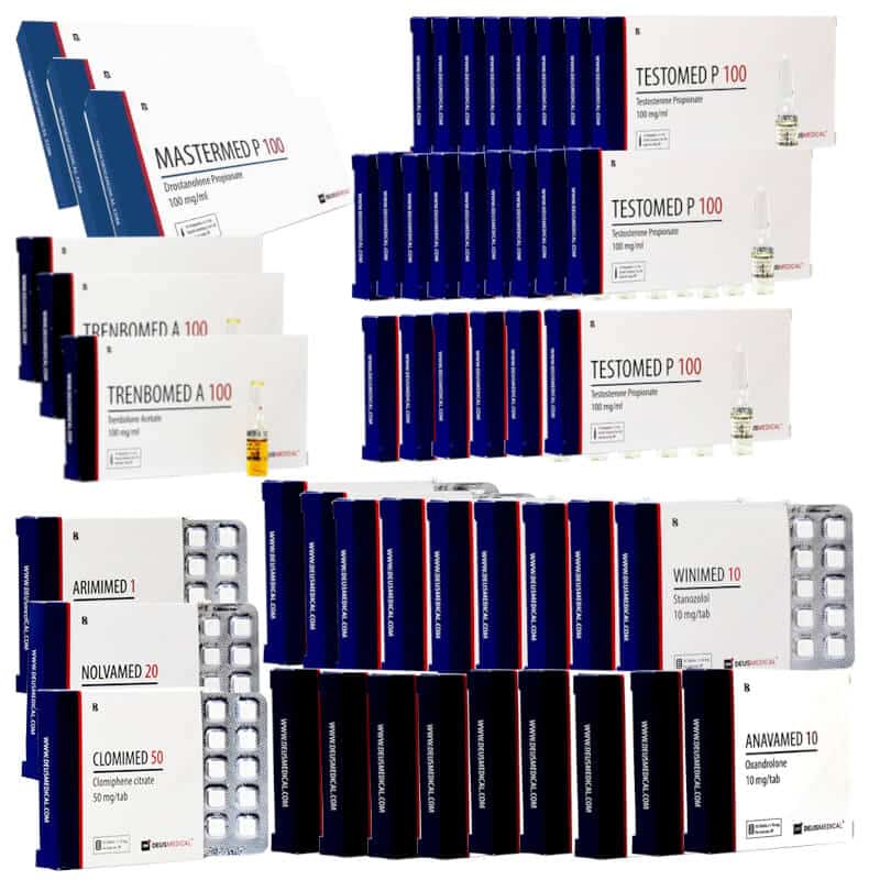 EXTREMES LEAN MASS GAIN PACK Testosteron Propionat, Trenbolonacetat, Mastzellprogesteron, Anavar, Winstrol, oral, 16 Wochen, DEUS