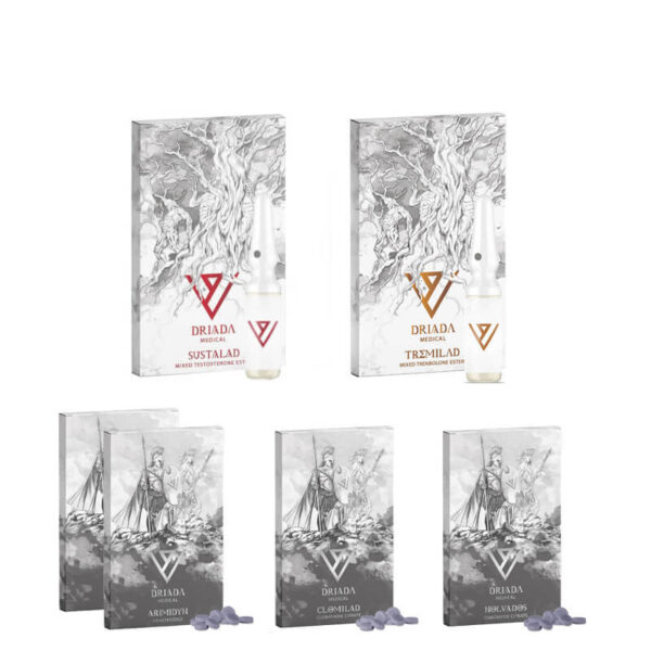 Packen Sie Muskelmasse 10 Wochen lang Sustanon Tri Tren Driada Medical 1