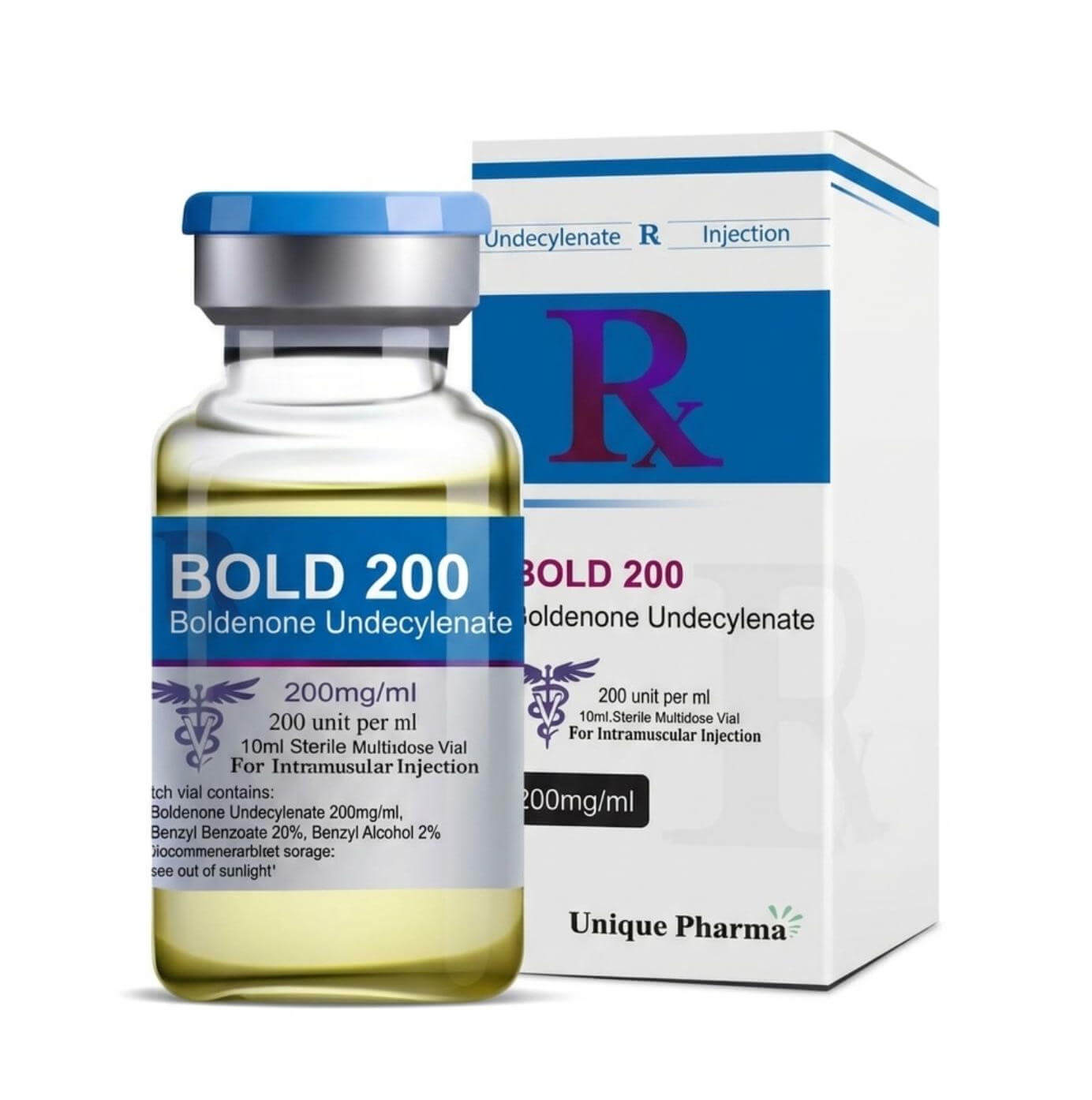 BOLD 200 – Boldenonundecylenat (200 mg/ml, 10 ml) – UNIQUE-PHARMA