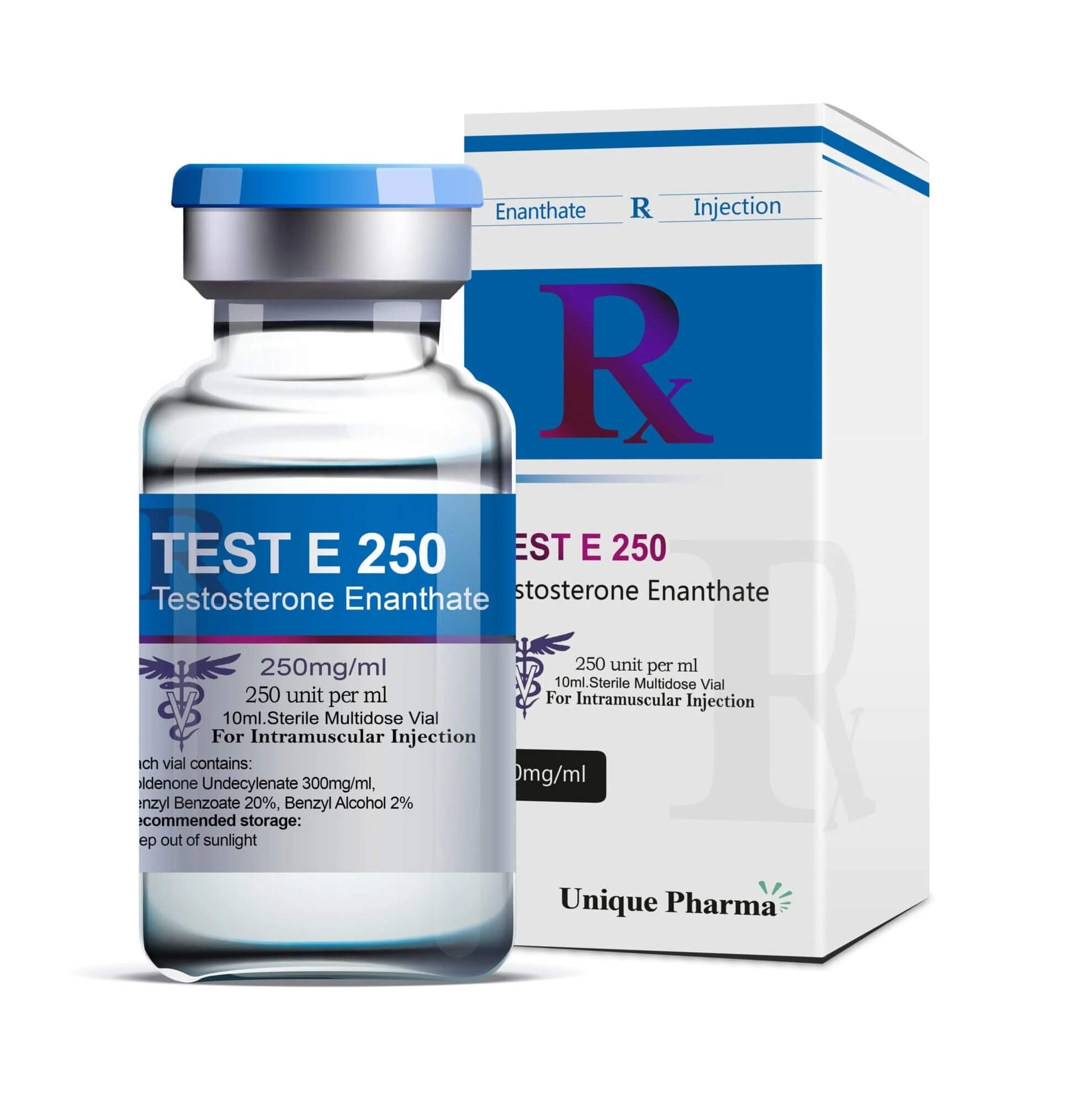 Test E 250 – Testosteron Enanthat (250 mg/ml, 10 ml) – UNIQUE-PHARMA