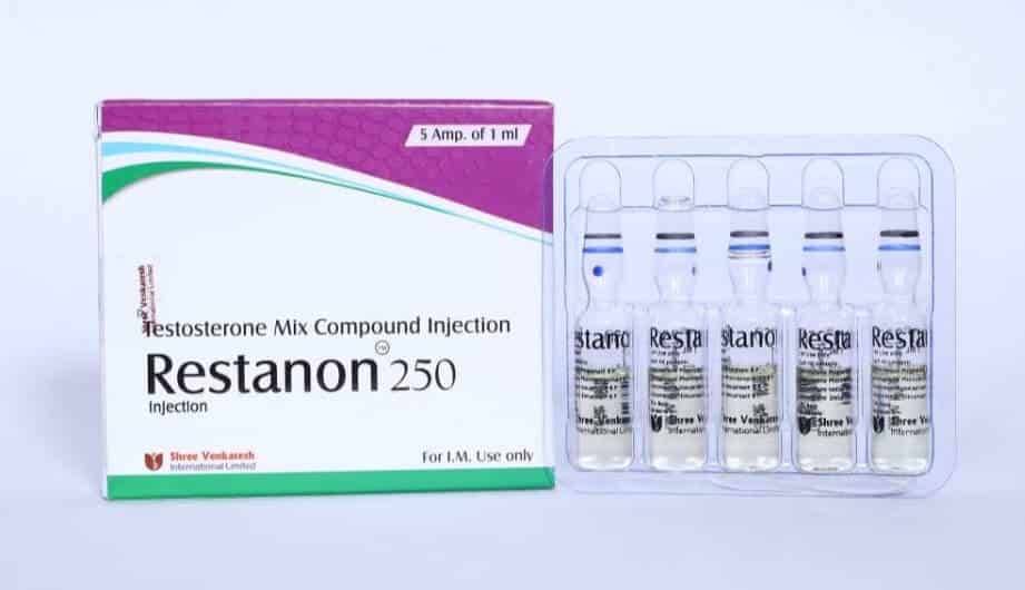 RESTANON – Testosteron-Mix 250 mg/ml (5 Ampullen à 1 ml) – Shree Venkatesh